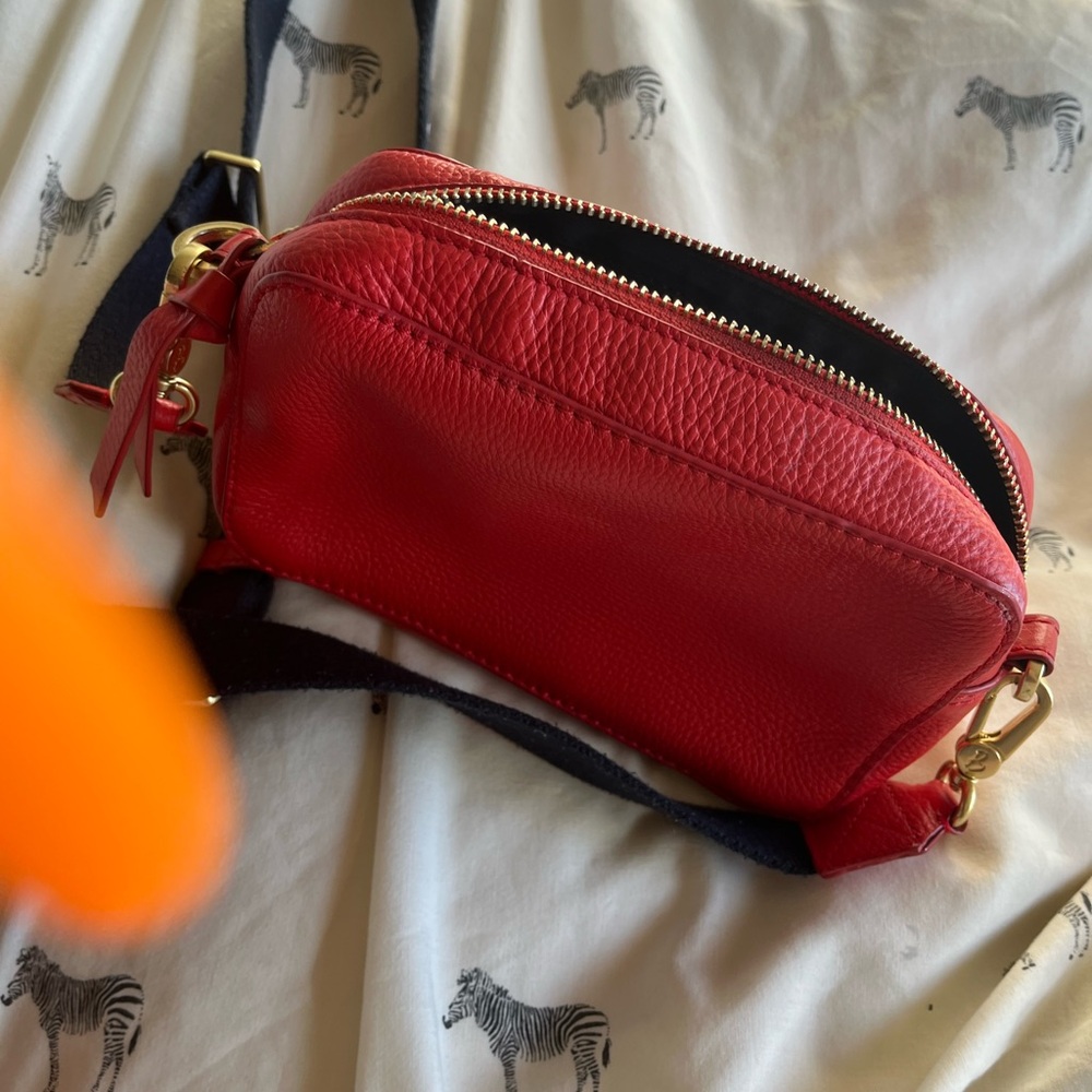Boden red leather crossbody bag - Picture 5 of 9